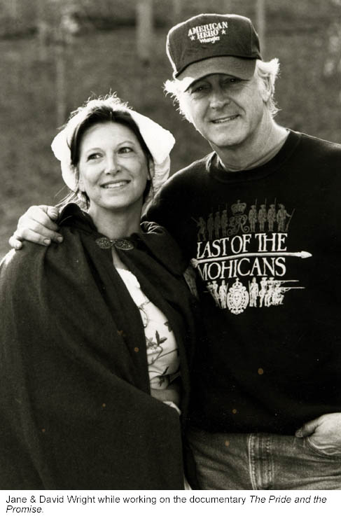 Jane & David on film set